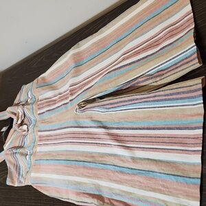 Lane Bryant striped wide leg jumpsuit 18 P NWT